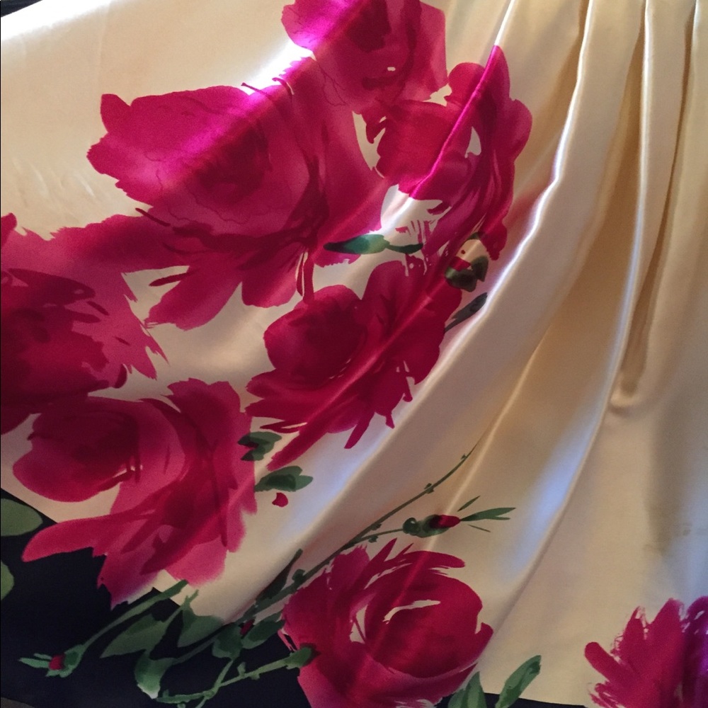 Anthropologie Saja Painterly Floral Silk Skirt - Picture 2 of 6